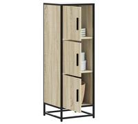 Buffet haut chêne marron 35,5x35x106,5 cm bois ingénierie métal vidaXL