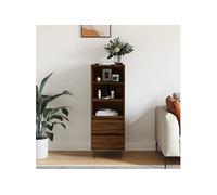 Vidaxl Buffet Haut Chêne Marron 40x36x110 Cm Bois D'ingénierie Marron