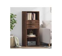 vidaXL Buffet haut chêne marron 50x42,5x124 cm bois d'ingénierie