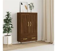 Vidaxl Buffet Haut Chêne Marron 69,5x31x115 Cm Bois D'ingénierie Multicolore