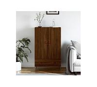 Buffet haut chêne marron 69,5x31x115 cm bois d'ingénierie828211