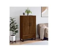 Buffet haut chêne marron 69,5x31x115 cm bois d'ingénierie828267