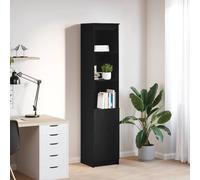 Buffet haut chêne noir 37,5x35x180 cm bois d'ingénierie armoire vidaXL