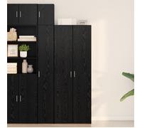Buffet haut - Chêne Noir - 4 portes - 70x42,5x185 cm - Style contemporain