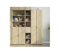 Vidaxl Buffet Haut Chêne Sonoma 30x42,5x185 Cm Bois D'ingénierie Multicolore