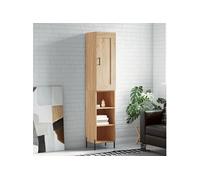 Vidaxl Buffet Haut Chêne Sonoma 34,5x34x180 Cm Bois D'ingénierie Multicolore