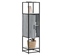 Vidaxl Buffet Haut Sonoma Gris 35,5x35x139 Cm Bois D'ingénierie Métal Multicolore