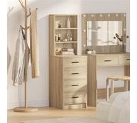 vidaXL Buffet haut Chêne Sonoma 40x41x135 cm Bois d'ingénierie contemporain pour salle à manger