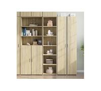 Vidaxl Buffet Haut Chêne Sonoma 45x41x185 Cm Bois D'ingénierie Marron