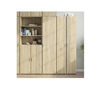 vidaXL - Buffet haut chêne Sonoma - Bois d'ingénierie 45x42,5x185 cm - Multicolore
