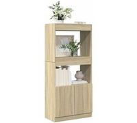 Vidaxl Buffet Haut Chêne Sonoma 63x33x140 Cm Bois D'ingénierie Marron