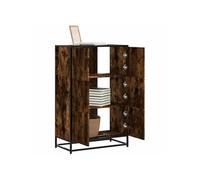 Buffet haut chêne sonoma 68x35x106,5 cm bois ingénierie métal, armoire latérale, armoire de rangement haute, vitrine 849071