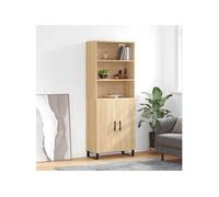 Buffet haut Chêne sonoma 69,5x34x180 cm Bois d ingénierie