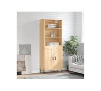 Vidaxl Buffet Haut Chêne Sonoma 69,5x34x180 Cm Bois D'ingénierie Multicolore
