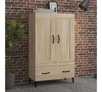 Buffet haut Chêne sonoma 70x31x115 cm Bois d ingénierie Marron G