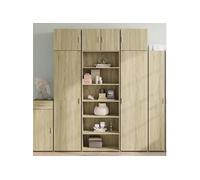 vidaXL Buffet haut chêne Sonoma - Bois d'ingénierie 70x41x185 cm - Marron