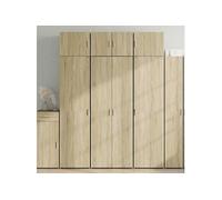 vidaXL Buffet haut Chêne Sonoma 70×42,5×185 cm Bois d'ingénierie Multicolore