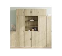 vidaXL Buffet haut Chêne Sonoma Bois d'ingénierie 80x42,5x185 cm Multicolore