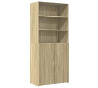 vidaXL Buffet haut Chêne Sonoma Bois d'ingénierie 80x42,5x185 cm Multicolore