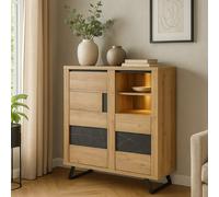 Buffet haut contemporain bois effet céramique HORACE