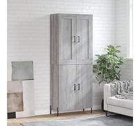 Buffet Haut Élégant avec Dessus, Armoire de Rangement Salon Chambre, Bois Ingénierie Gris Sonoma Stable 180 cm, Meuble Salle à Manger Moderne Espacieux