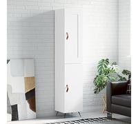 Buffet Haut Élégant Blanc 180 cm, Armoire de Rangement Étagère avec Portes, Bois d'Ingénierie Durable pour Salon Chambre à Coucher, Meuble de Salle à Manger Moderne Design Scandinave
