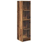 Buffet haut en bois d'ingénierie - vidaXL - 35x37x142 cm - Bois ancien - 2 portes - Assemblage requis