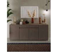 Buffet haut FIRENZE - Bronze et Chêne Mercure - 4 portes + 1 tiroir - Style contemporain/design