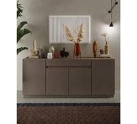 Buffet haut FIRENZE - Bronze et Chene Mercure - 4 portes + 1 tiroir - Style contemporain/design