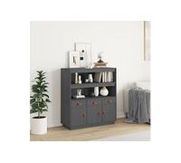 820164 vidaXL Buffet haut Gris 100x40x108,5 cm Bois massif de pin