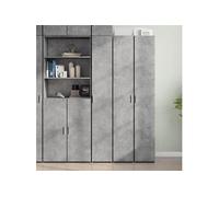 vidaXL Buffet haut Gris béton – Bois d'ingénierie 30×42,5×185 cm