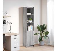 Buffet haut gris béton 37,5x35x180 cm bois d'ingénierie armoire vidaXL