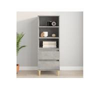 Buffet haut Gris béton 40x36x110 cm Bois d ingénierie