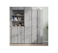 vidaXL Béton haut gris 40x42,5x185cm - Bois d'ingénierie / Armoire/ Rangement / Meubles pour Salon Chambre