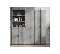 vidaXL Buffet haut Gris béton 50x42,5x185 cm Bois d'ingénierie Multicolore