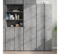 vidaXL Buffet haut Gris béton 50x42,5x185 cm Bois d'ingénierie Multicolore