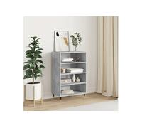Buffet haut gris béton 57x35x90 cm bois d ingénierie