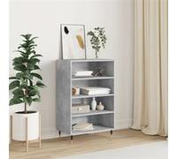 Buffet haut gris béton 57x35x90 cm bois d ingénierie Gris G