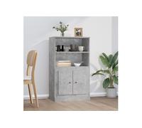 Buffet haut gris béton 60x35,5x103,5 cm bois d'ingénierie816316