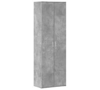 Buffet haut gris béton 60x35x180 cm bois d ingénierie