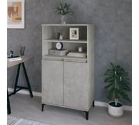 vidaXL Buffet haut Gris béton 60x36x110 cm Bois d'ingénierie