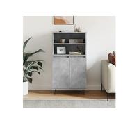 Buffet haut Gris béton 60x36x110 cm Bois d'ingénierie 831488