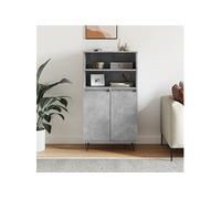 Buffet haut Gris béton 60x36x110 cm Bois d'ingénierie 831488