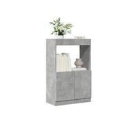 Buffet haut gris béton 63x33x100 cm bois d ingénierie
