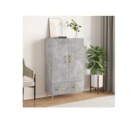 Buffet haut gris béton 69,5x31x115 cm bois d'ingénierie828224