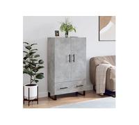 Buffet haut gris béton 69,5x31x115 cm bois d'ingénierie828264