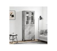 Buffet haut Gris béton 69,5x34x180 cm Bois d'ingénierie3198237