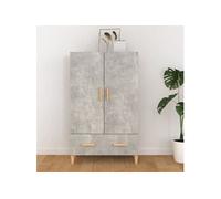 Buffet haut Gris béton 70x31x115 cm Bois d ingénierie