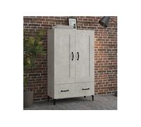 vidaXL Buffet haut Gris béton 70x31x115 cm Bois d'ingénierie