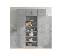 vidaXL Buffet haut gris béton 70x41x185 cm bois d'ingénierie, buffet, placard, armoire latérale, armoire, armoire de 3281690